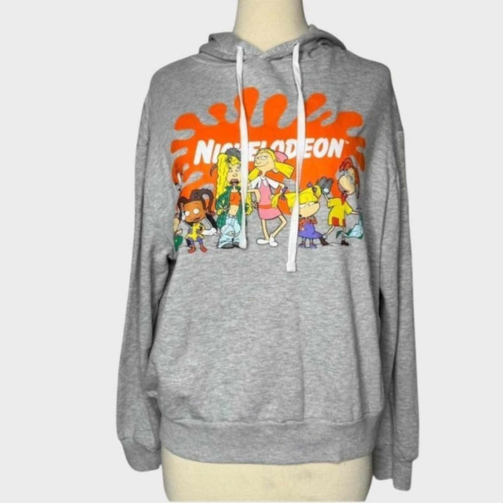 Nickelodeon Hoodie Womens Juniors XL Hooded Sweatshirt Rugrats 90s Kid retro